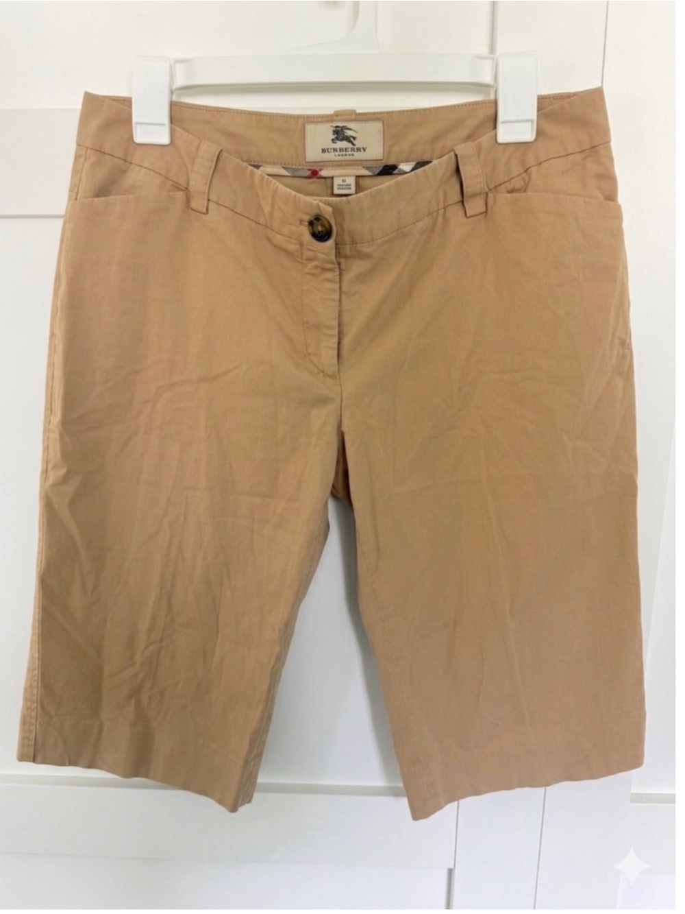 Women’s Burberry London Women’s M 10 Khaki chino Cotton Bermuda Shorts